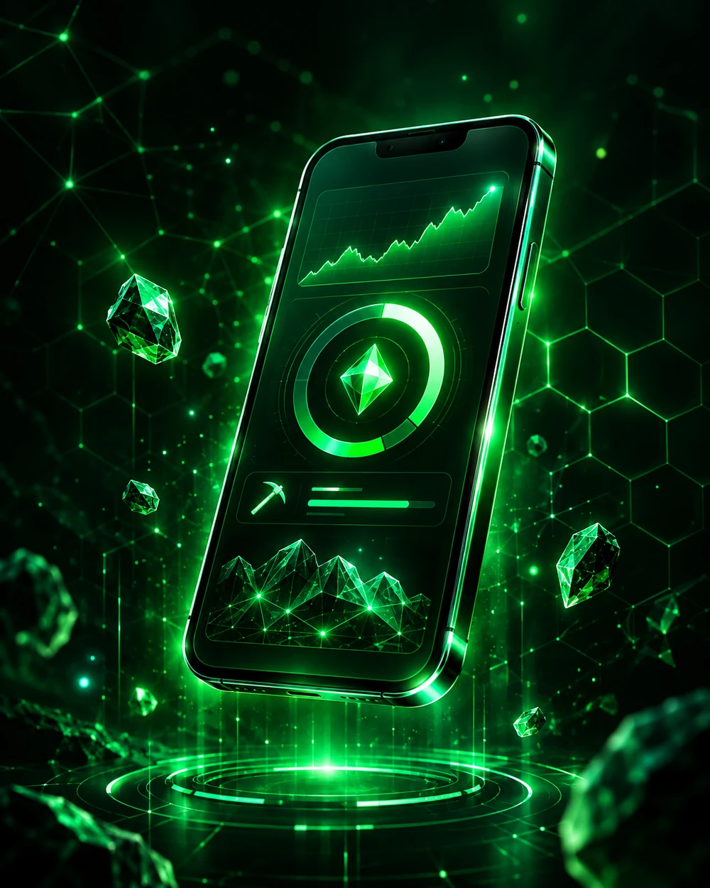 Smartphone running PLX mining