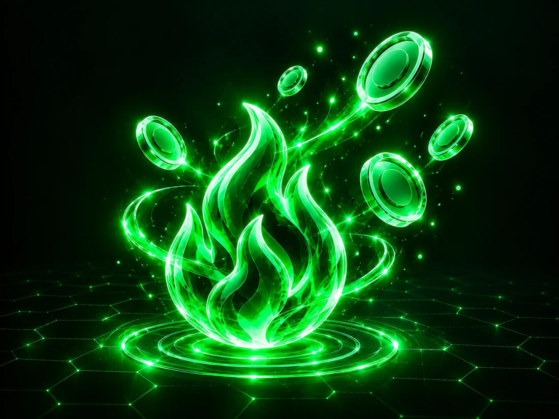 Flames turning into coins
